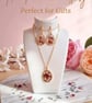 Handmade Floral Resin Jewellery Set