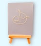 Embroidered mother and new baby blank cards, line art, newborn, christening.  - Image 3