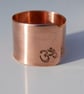 Pure copper OM sign ring, Adjustable copper ring - Image 2