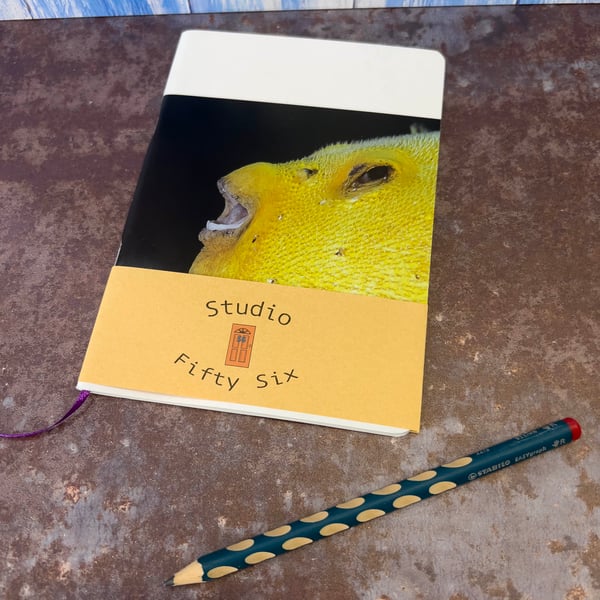 Notebook, Marine themed, A5 (ish), made from up-cycled and recycled materials.