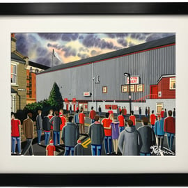 Leyton Orient FC, Brisbane Road Stadium. High Quality Framed Football Art Print