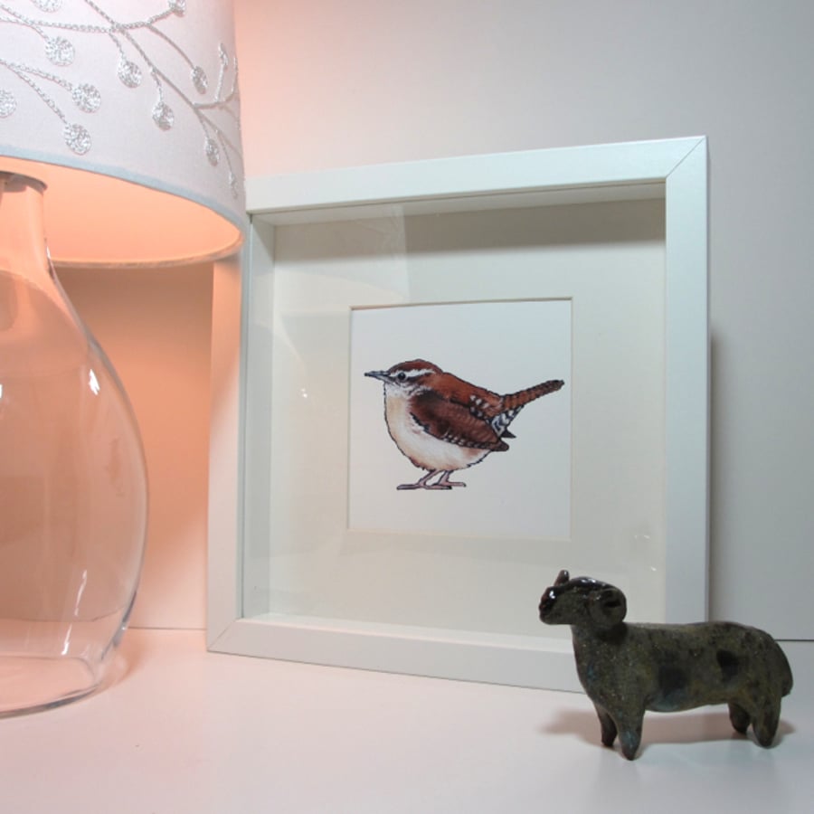 Wren Print - Framed and Mounted (can be personalised)