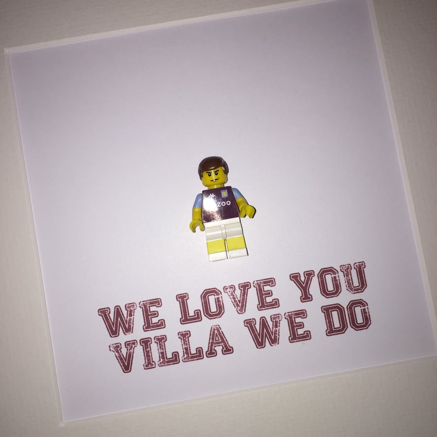 ASTON VILLA - Framed custom Lego minifigure - Awesome art work