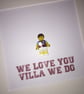 ASTON VILLA - Framed custom Lego minifigure - Awesome art work - Image 1