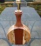 MAHOGANY AND SPALTED BEECH TABLE LAMP