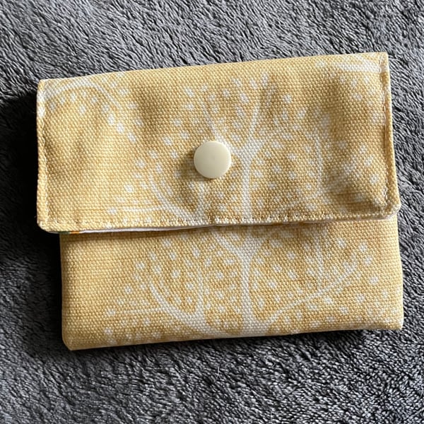 Yellow Trees Upholstery Coin or Card Purse 