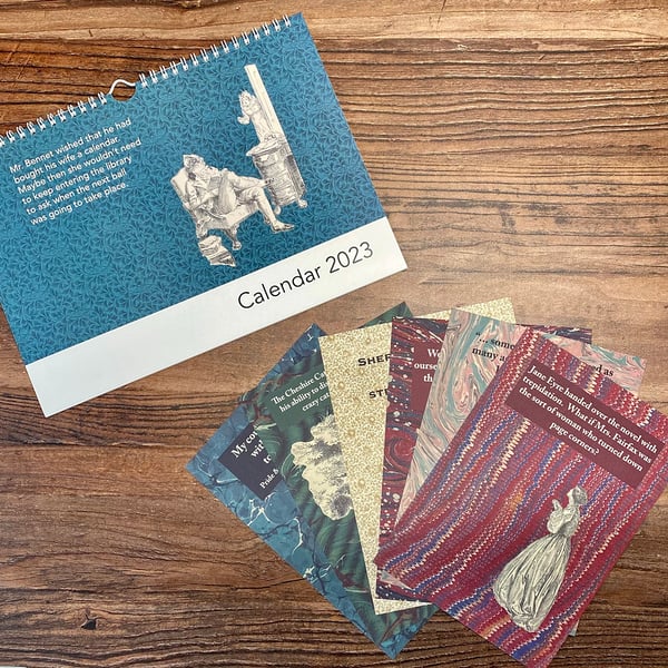Literary Humour 2023 Calendar bundle offer with A5 print