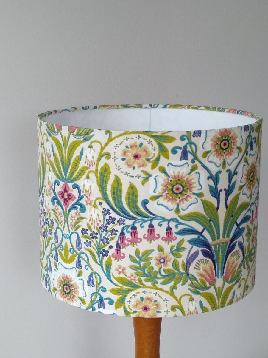 Molly-Belle Drum Handmade Fabric Covered Lampshade William Morris Style 20-45cm