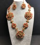 The Tudor Life seed bead and crystal necklace and earring set - Image 1