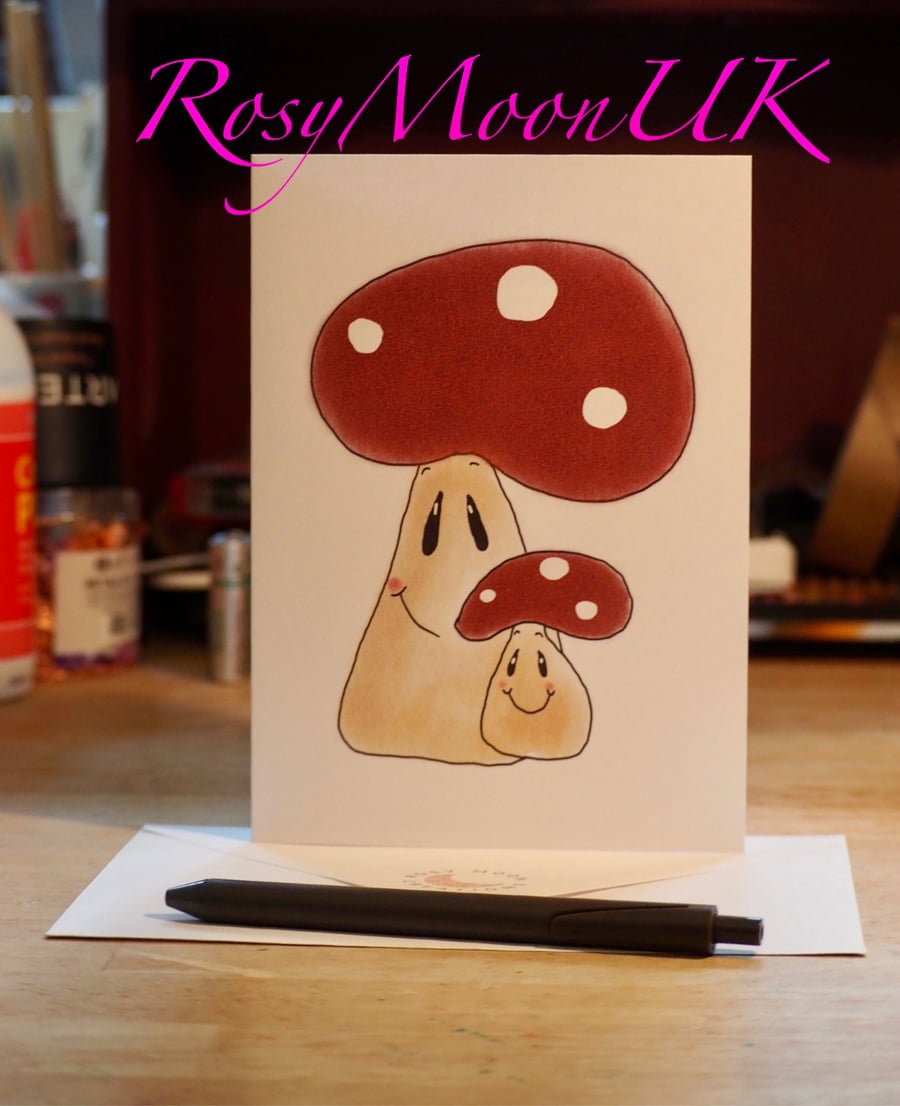 Big Toadstool, Little Toadstool, Blank Card 