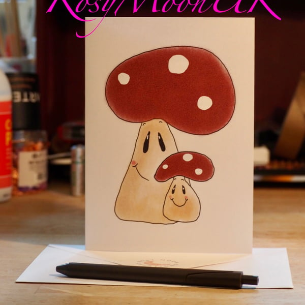 Big Toadstool, Little Toadstool, Blank Card 