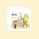 Dachshund Greeting Card: Hand Drawn Pencil Art for a Dog Lover (230)