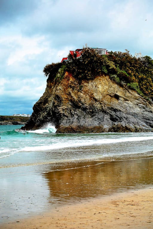 Towan Beach Newquay Print - Cornwall Coastal Wall Art - Surf Beach Photography