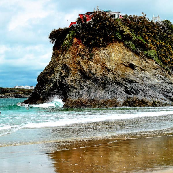 Towan Beach Newquay Print - Cornwall Coastal Wall Art - Surf Beach Photography