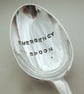 Emergency teaspoon, hand stamped vintage tea spoon - Image 1