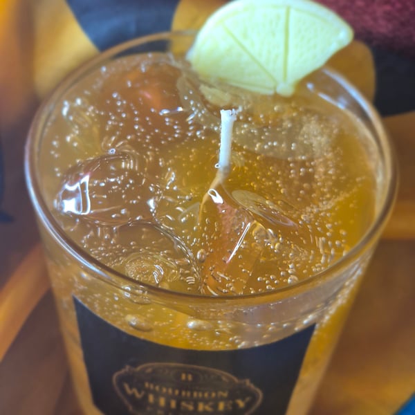 Handmade Bourbon Whiskey Cocktail Gel Scented Candle 