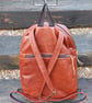 Leather backpack brown tan leather unisex rucksack leather shoulder bag  - Image 3