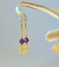 Citrine & Amethyst Gemstone Earrings, November Birthday, Gift For Scorpio - Image 4