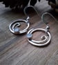 Handmade Winter Wave Silver Earrings Aquamarine 