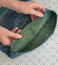 Nuno Felt Hat and Cowl on a Ball Course - Green and Turquoise Materials Kit - Image 6