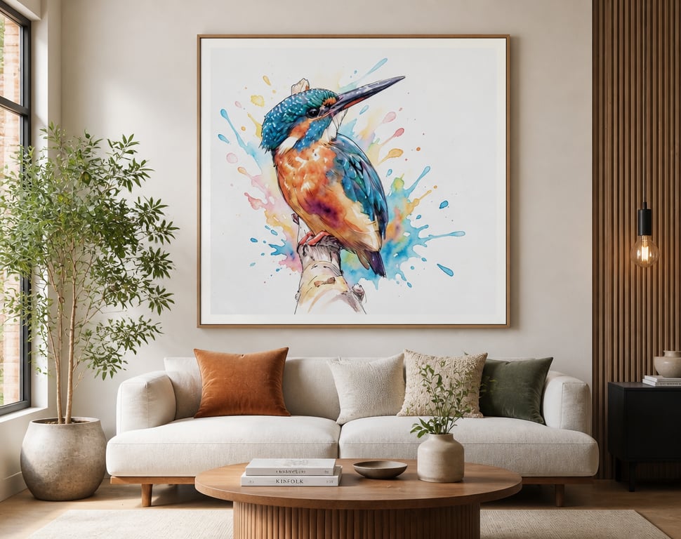 Printable Download of Kingfisher Print