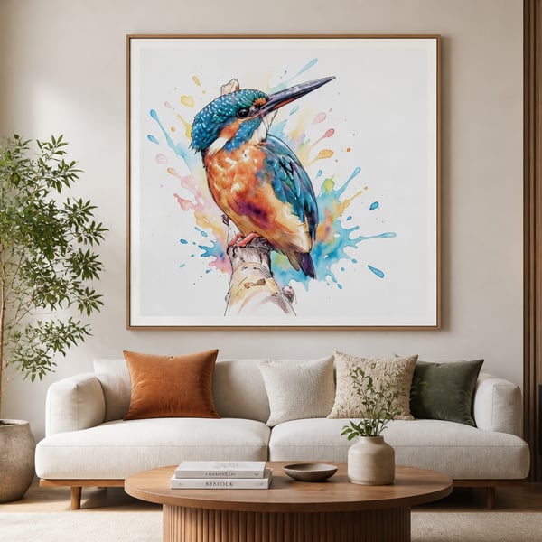 Printable Download of Kingfisher Print