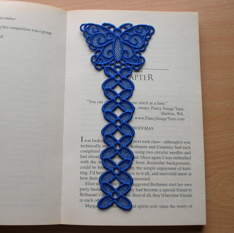 Embroidered Lace Butterfly Bookmark