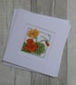 Cross Stitch Card with Orange Nasturtium