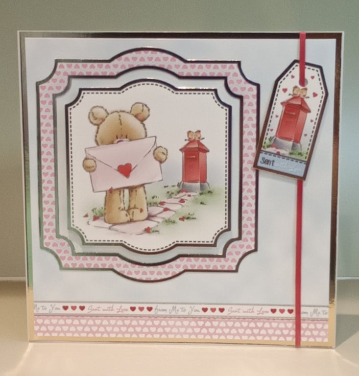 Valentine or Anniversary card, Sent With Love