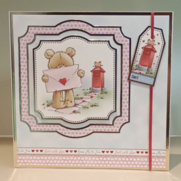 Valentine or Anniversary card, Sent With Love