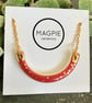 Ceramic semi circle pendant necklace - small - Image 5