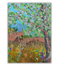 Scottish landscape painting - autumn - tree - acrylics - letterbox gift