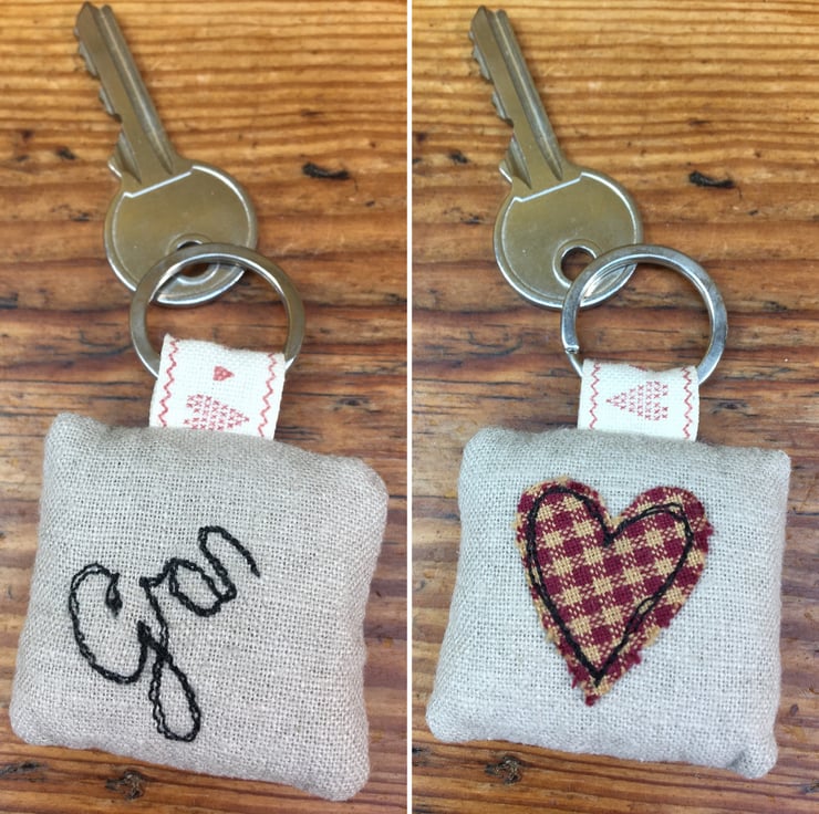Personalised love heart keyring clearance