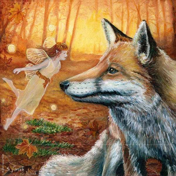 Autumn Fairy Whisperer - Limited Edition Giclée Print