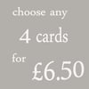 any 4 cards for 6.50