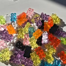 60 x Acrylic Mixed Colour Gummy Bear 20 x 10mm Charms