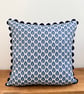 ILIV Odila Blue & Cream Cushion Cover with Ric Rac Trim