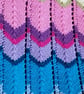 Vibrant Hand-Knitted Chevron Blanket, Cosy Sofa Throw, Colourful Home Decor Gift - Image 7