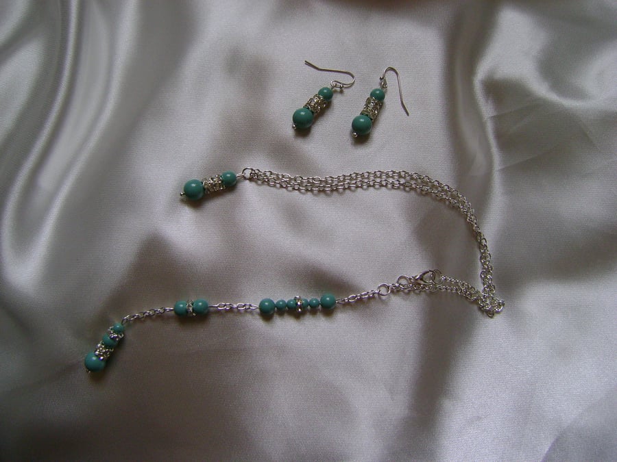 Jade - Backdrop Necklace & Earring Set