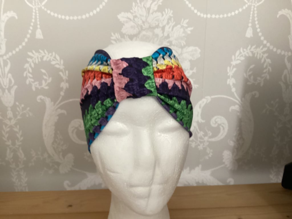 Stretch headband, wide headband, crochet pattern headband