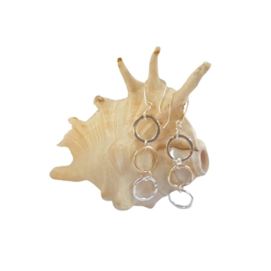 Silver And Gold Hoop Earrings