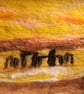  Summer Seconds Needle felt picture Stonehenge Summer Solstice - textile art - Image 3