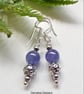 Designer AAA 5.65ct Tanzanite Sterling Silver Earrings 