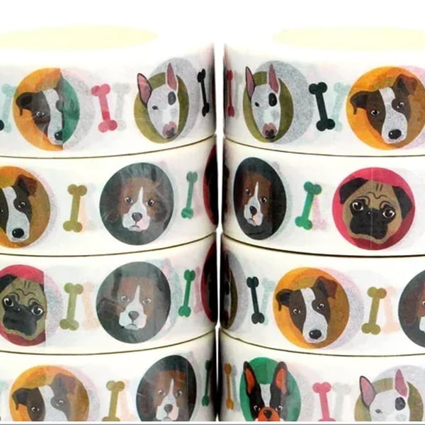 2 x Dog Washi, Pembroke Corgi Dog Decorative Tape, Journals 10m