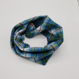 Snowdrop Tartan Handwoven Single Cowl