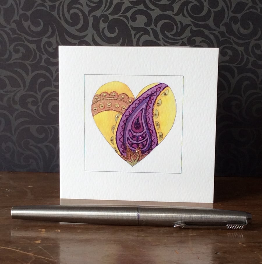 ‘India’ printed blank card. 