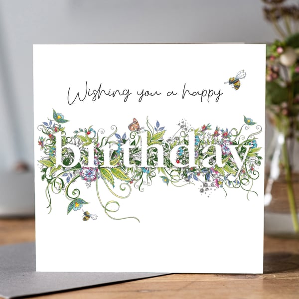 Happy Birthday Botanical Greeting card 