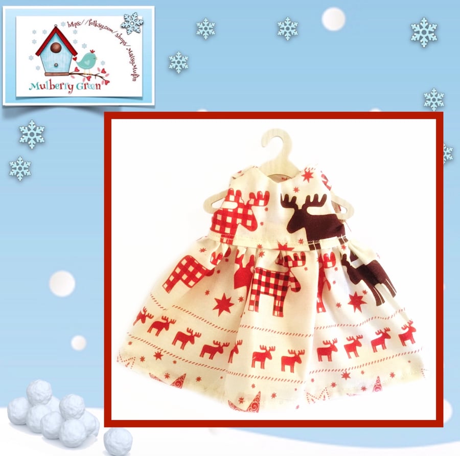 Gingham Reindeer Dress