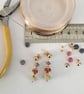 Gemstone earrings, Tanzanite, strawberry quartz & beryl. - Image 10