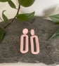 Statement earrings in pale pink  - Image 3